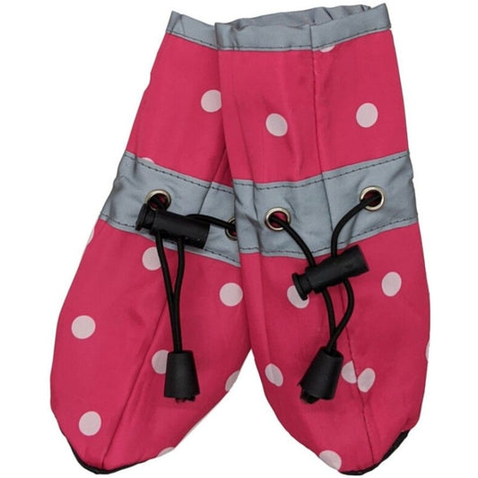 Polka Dog Dog Rainboots - Pink