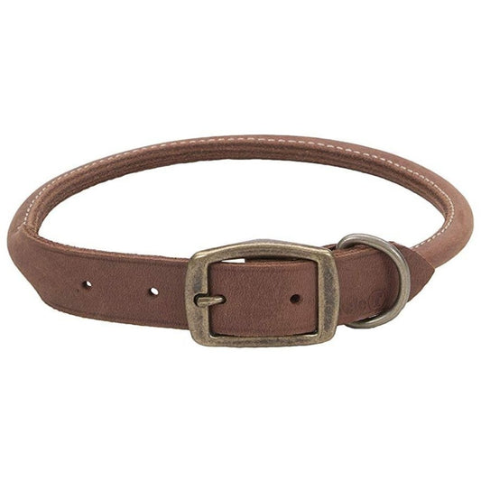 CircleT Rustic Leather Collar - Chocolate